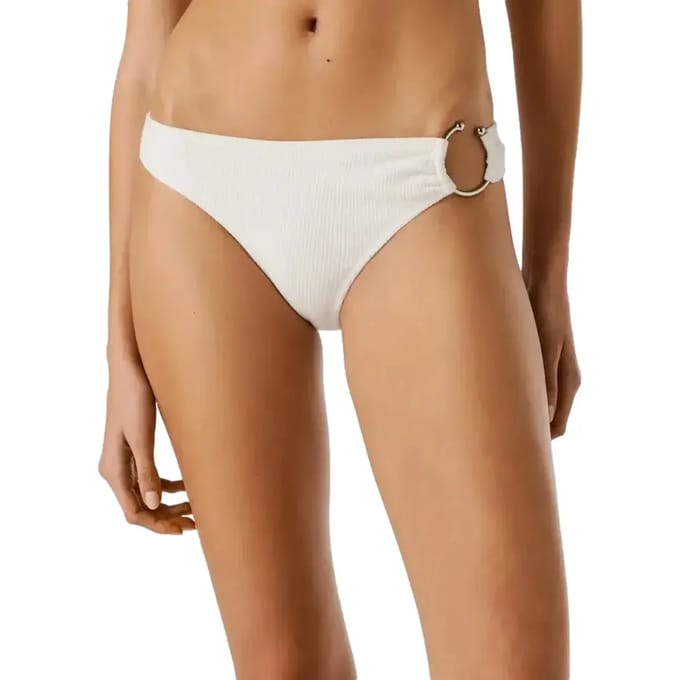 Pepe Jeans Solid Brazilian Bikinibroekje Wit M Vrouw