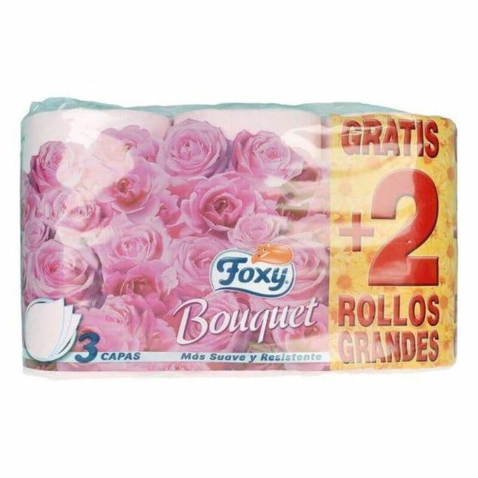 FOXY - Foxy Bouquet Color Papier Toilette 3 Couches 4 + 2 Rouleaux