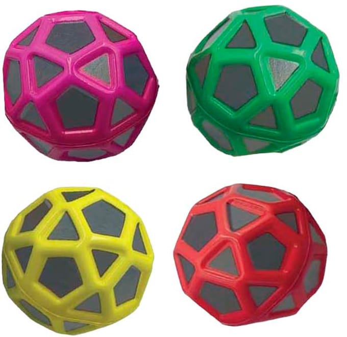 Vedes springbal speelgoed 15cm super stuiterbal kleurrijk.