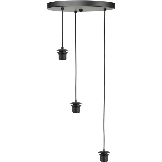 HighLight Hanglamp Fantasy, 3-lamps, zwart