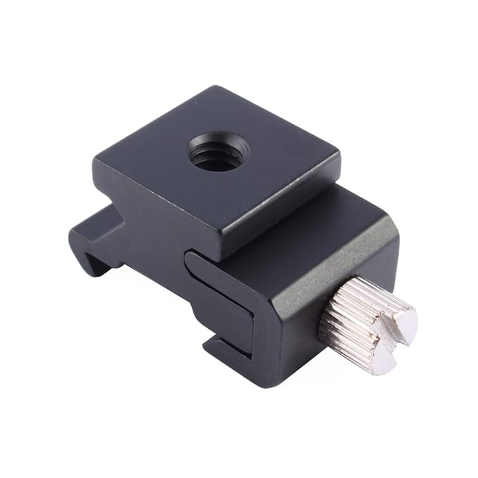 Flits Hot Shoe Mount Adapter 14 Draad Schroef Beugel Adapter Trigger DSLR Camera Accessoires black