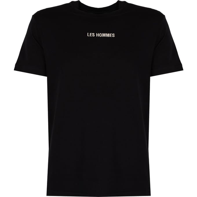 Les Hommes T-Shirt Embrodery Mannen zwart