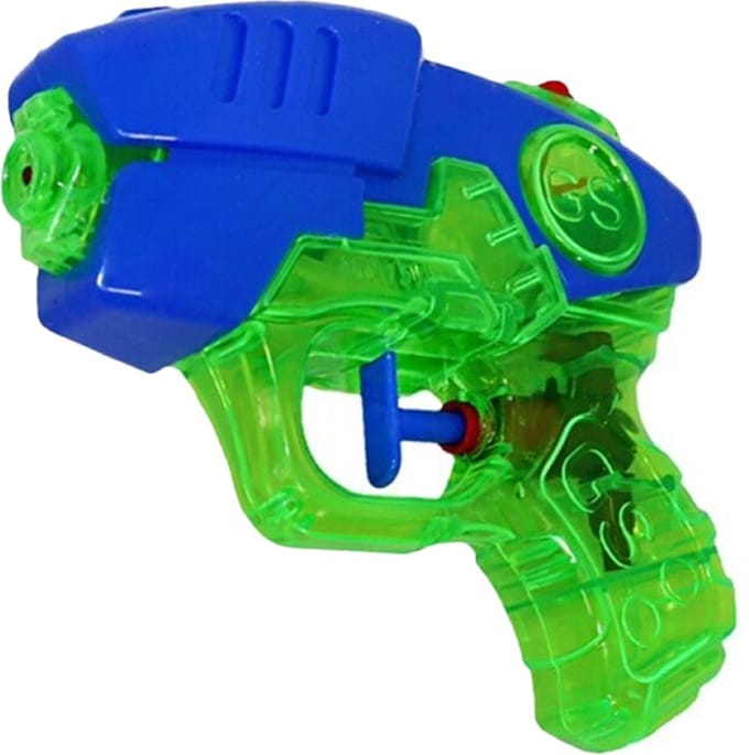 Waterpistooltje/waterpistool - 10x - blauw/groen - 12 cm - speelgoed
