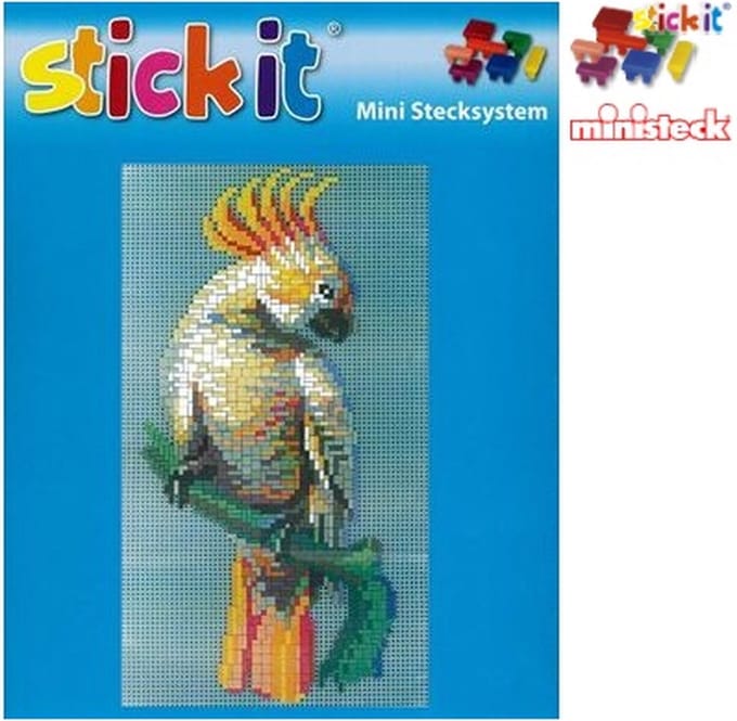 Stick-it Kaketoe, ca. 1.400 steentjes, compatibel met Ministeck