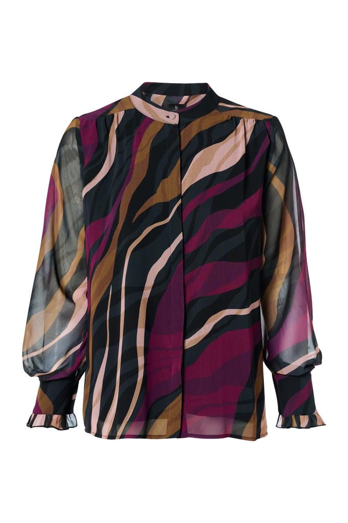Caylee Print Blouse Dark Berry