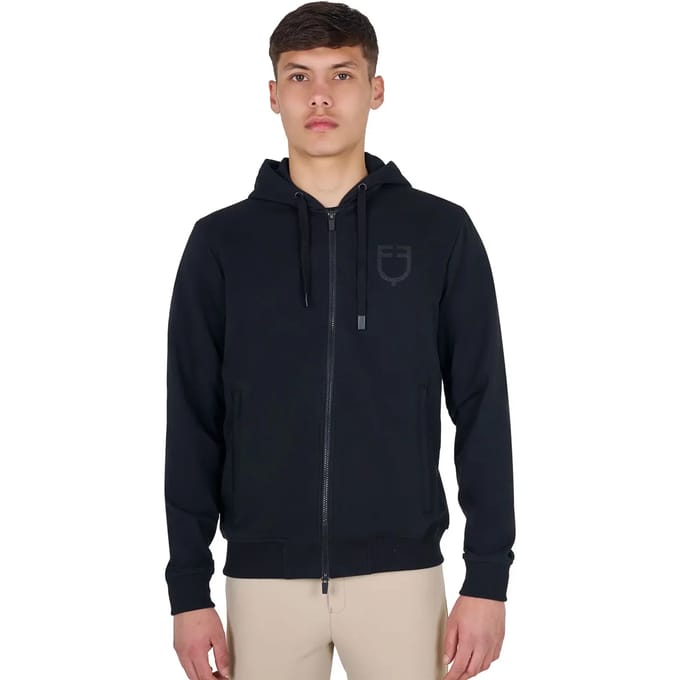 Sweater met capuchon en logo Equestro Shiny