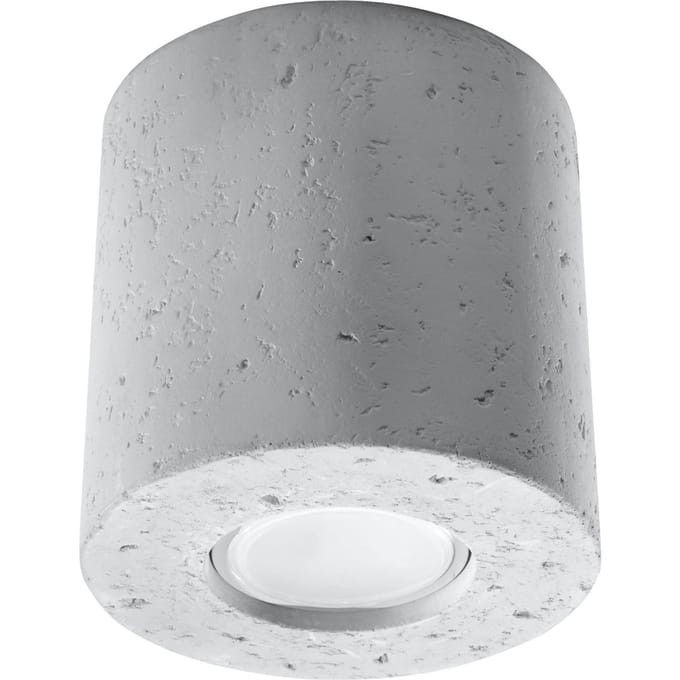 Sollux Lighting Plafondlamp Orbis - GU10 - grijs - concreet - 10x10x10cm