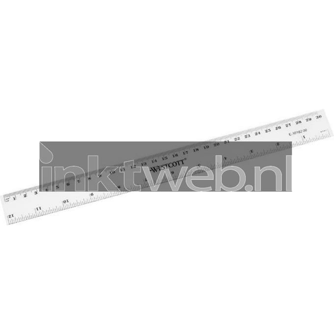 Westcott liniaal - 30cm - kunststof - cm/inch verdeling - AC-E10182