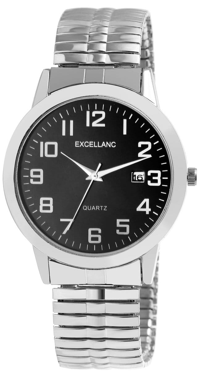 EXCELLANC herenhorloge roestvrij staal Sami, datumaanduiding