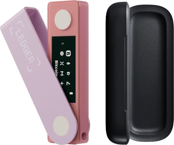 Ledger Nano X Pastel Pink + Case - Hardware Wallet Bundel - Bluetooth - Originele Ledger Case