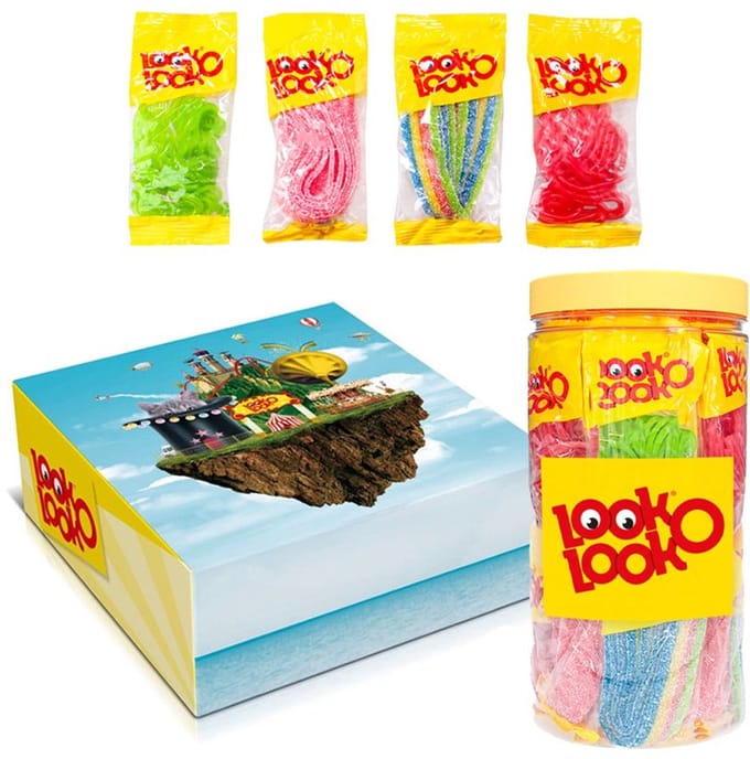 Look-O-Look Candy Top Mix snoeppakket - 4 variëteiten - Refill giftbox - 1290g