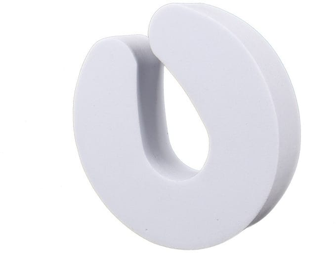 4-delige deurstopperset - deurstopper - vingerbeschermer van schuimrubber - deurkrukbumper - witte anti-impact deurklem