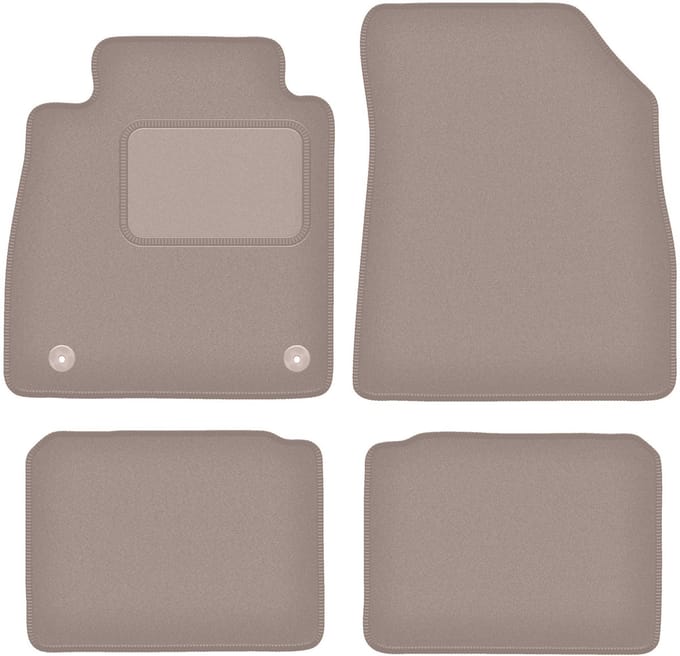 Beige velours matten voor: Nissan Micra K14 hatchback (2017-)