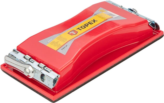 TOPEX - Schuurblok - 100 x 210 mm - Metalen Klemmen - Ergonomisch