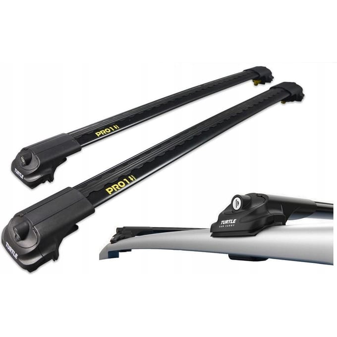 Dakdrager voor BMW X3 (E83) 2003-2010 Open Dakrailing-Aluminium-Wingbar-Zwart-Merk Turtle
