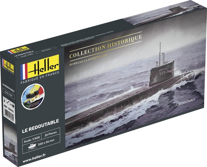 Heller - 1/400 Starter Kit U-boot S/m Le Redoutablehel57075 - modelbouwsets, hobbybouwspeelgoed voor kinderen, modelverf en accessoires