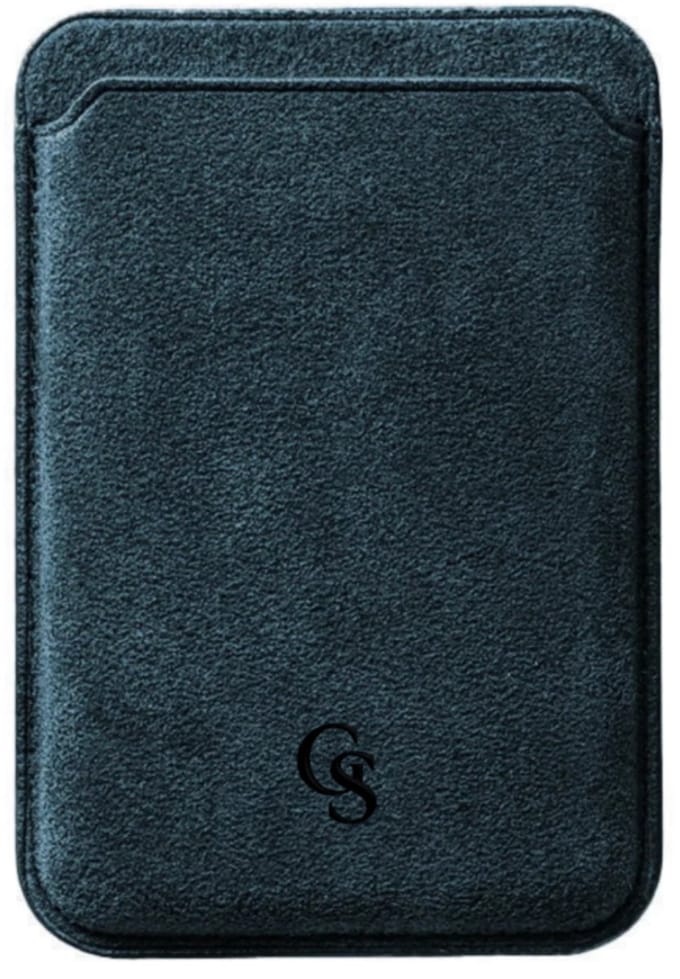 GoldStandard - Alcantara Pasjeshouder - Pasjeshouder - Geschikt voor MagSafe - Alcantara Cardholder - Navy Blue