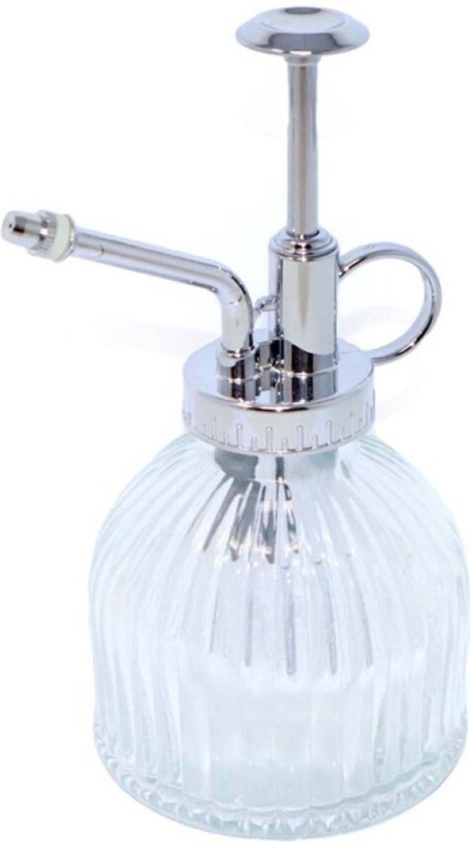 Concorde Plantensproeier - zilver - pompoen motief - 16 cm - 450 ml - glas - onkruid