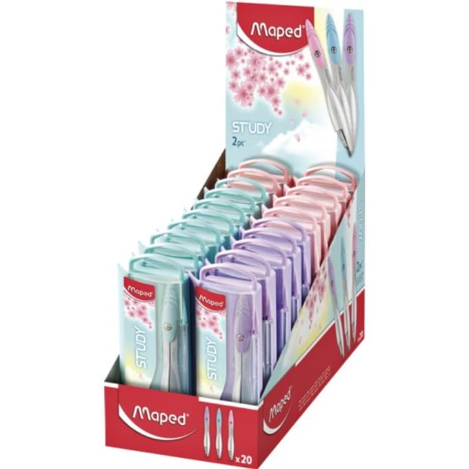 Passer Maped Study 2-delig display á 20 stuks pastel assorti