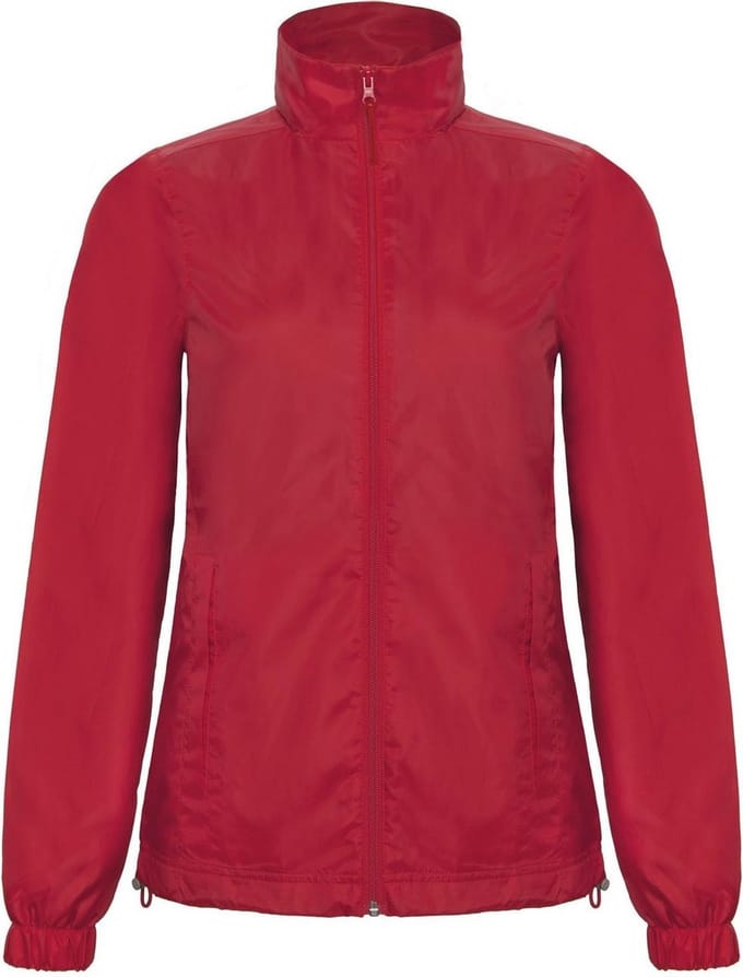 B&C Dames/dames ID.601 Douchebestendig Windbrekerjasje met kap (Rood)