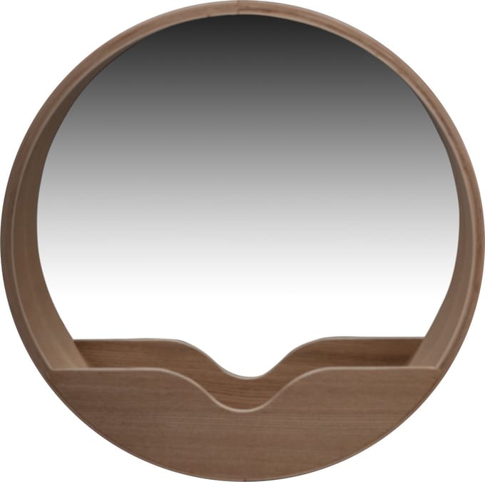 Zuiver Round Wall Spiegel/ Wandspiegel Rond 40 cm Hout - Bruin
