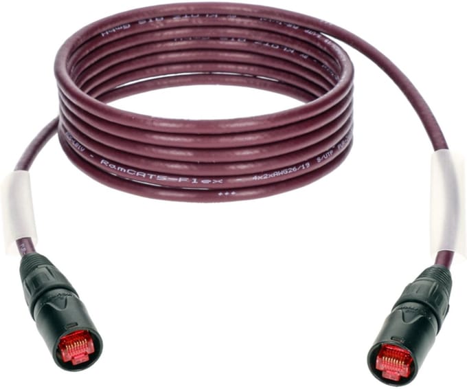 Klotz CAT-netwerkkabel, 10 m 2x etherCON, bordauxviolet - Kabel