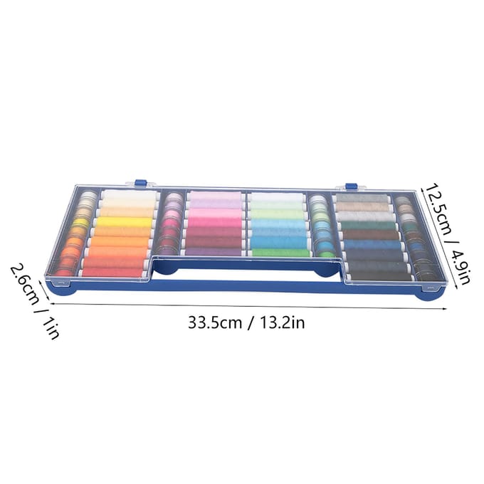 32 Kleur 64 Naaigaren Set Opbergdoos Naaimachine Accessoires Naaigereedschap Set gray