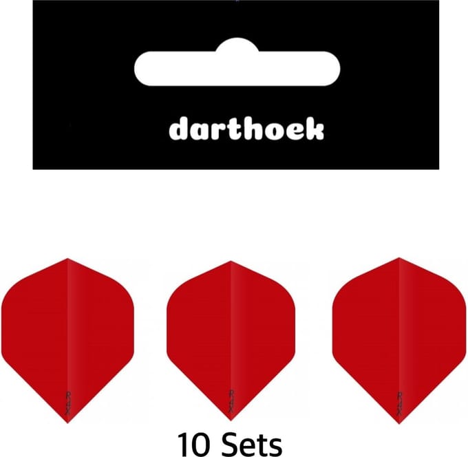 Darthoek | Flights | R4X | Rood | 10 Sets | (30 stuks) |