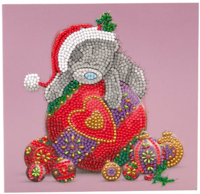 Bauble Bliss, 18x18cm Crystal Art Card