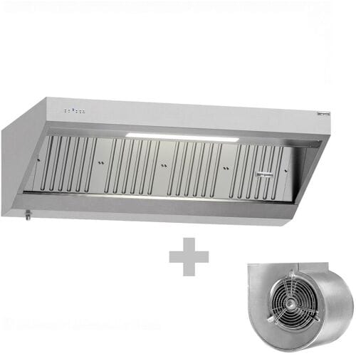 GGM Gastro Wandhaube mit Motor - 1800mm - mit Regler, Filter & Lampe