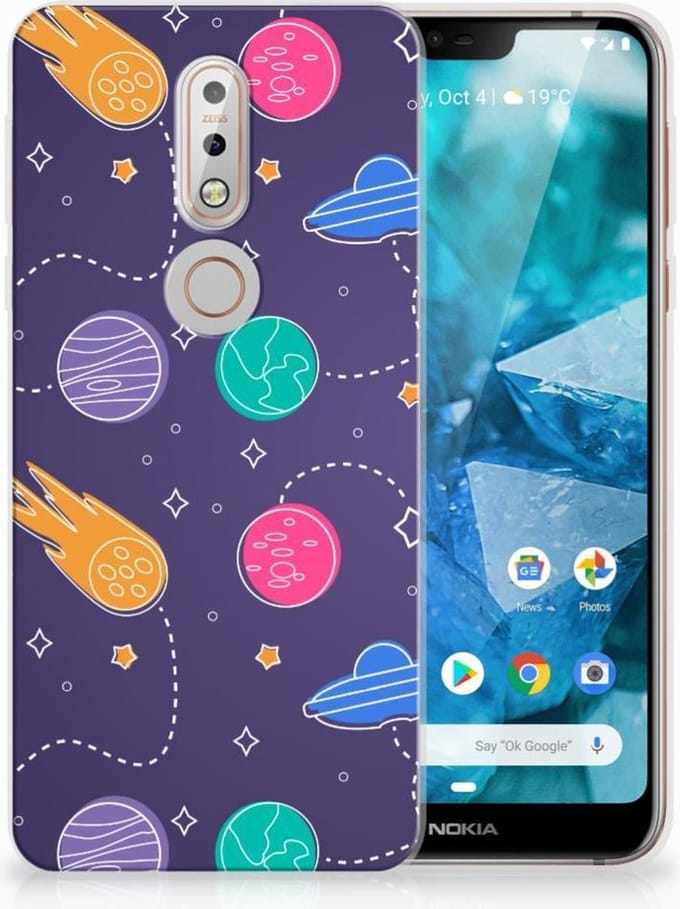 Back Cover voor Nokia 7.1 Silicone Back Cover Space