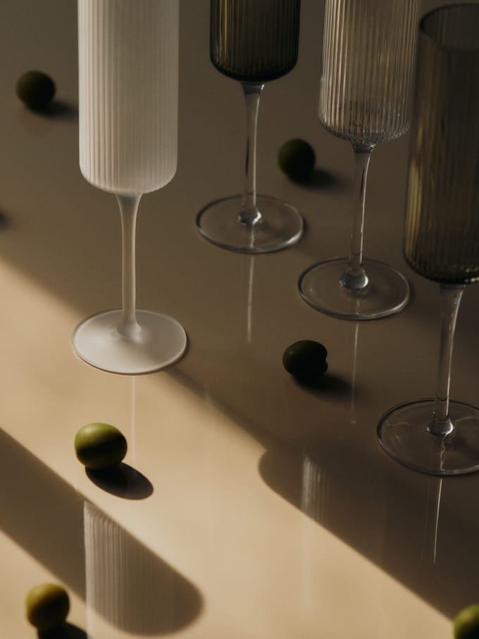 Ferm Living Ripple champagneglazen (set van 2) - clear