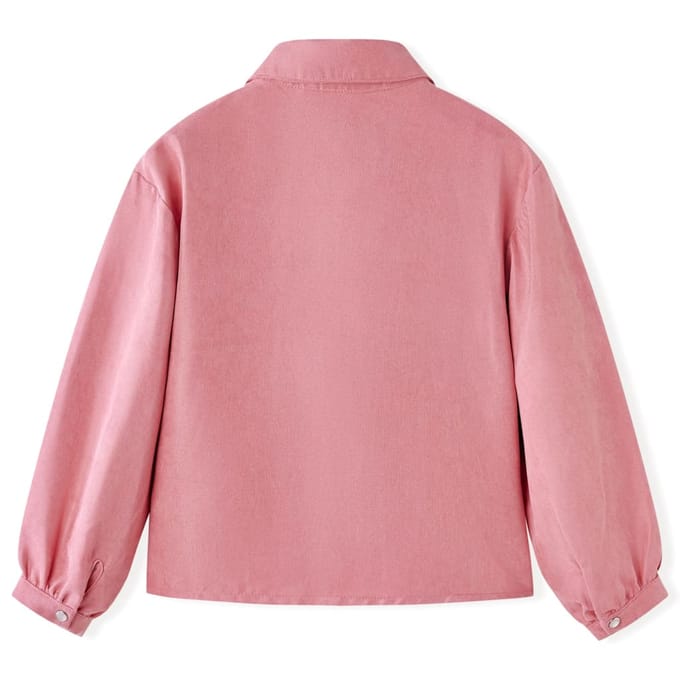 vidaXL - Kinderblouse - met - lantaarnmouwen - 116 - oudroze