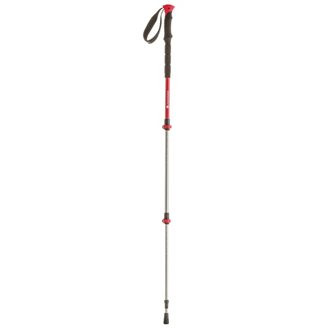 Ferrino Wandelstok Batura 62-135 Cm Zilver/rood Per Paar