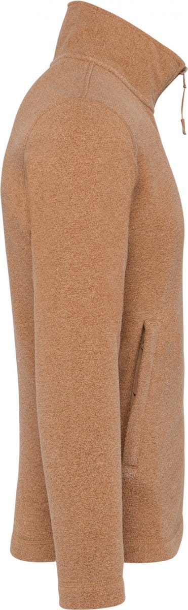 Kariban Microfleece met rits heren K911 - Camel Heather - 5XL