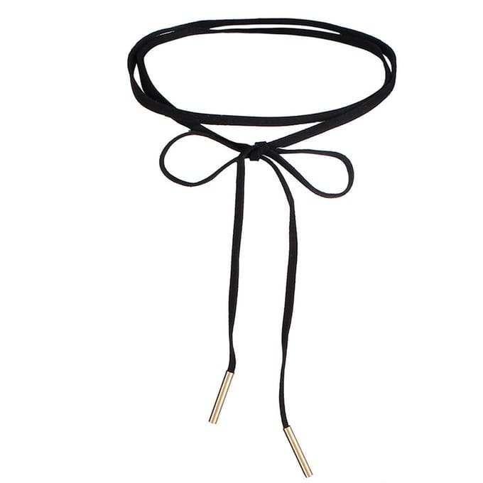Jomide Choker Zwart Suède - Strik