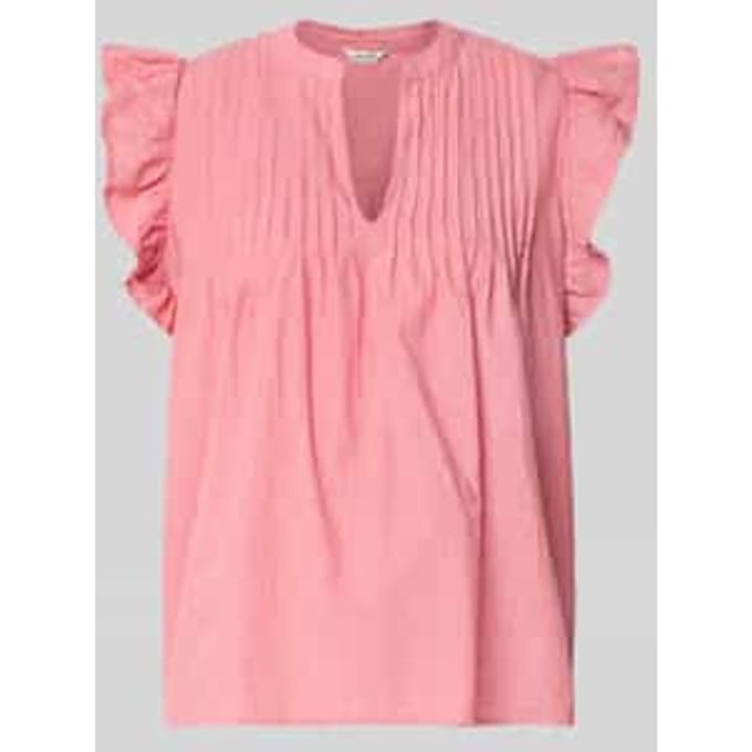Regular fit blousetop met plooien, model 'Gemala'