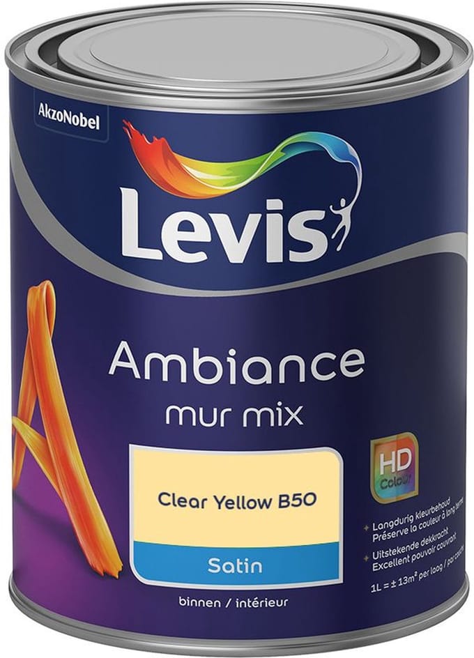 Levis - Ambiance Mur Satin Mix - Clear Yellow B50 - Mengverf - 1 L