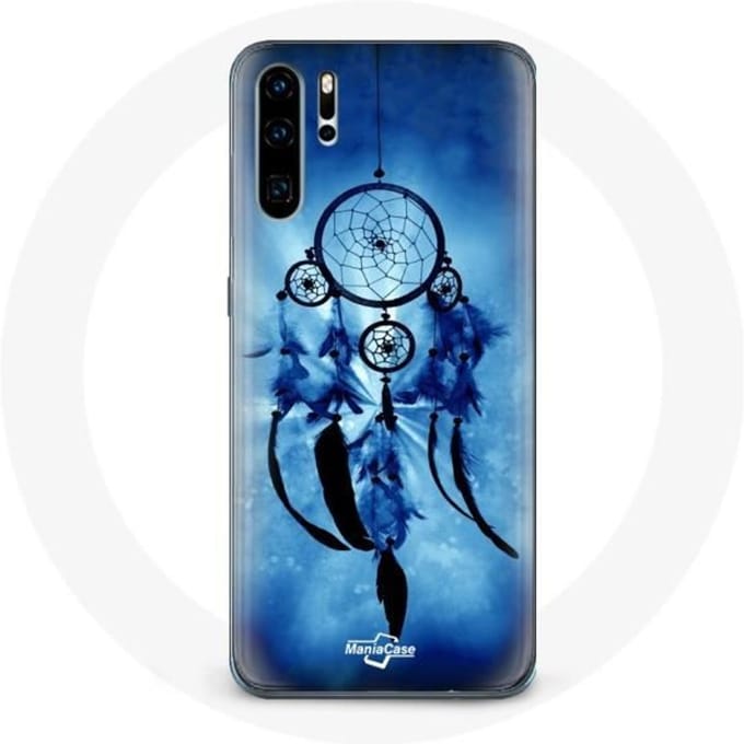 Coque - Huawei - P30 - Attrape rêve - Souple - Protection synthétique bleu