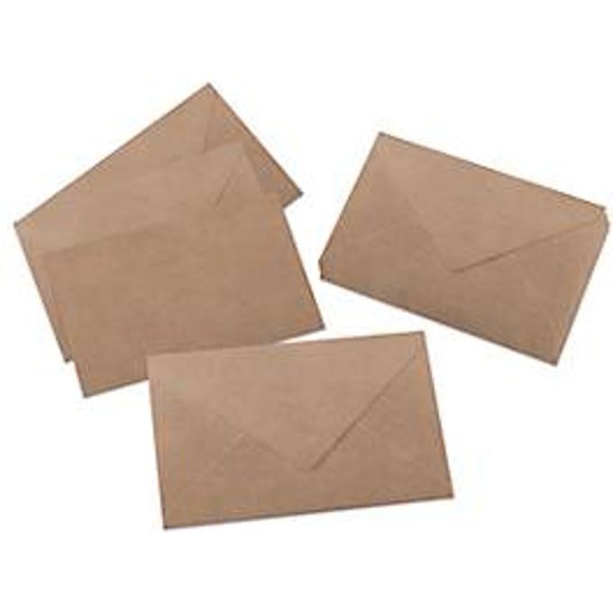 Enveloppen Sigel 'Nature', C6, 24 stuks, PEFC-gecertificeerd, kraftpapier, bruin