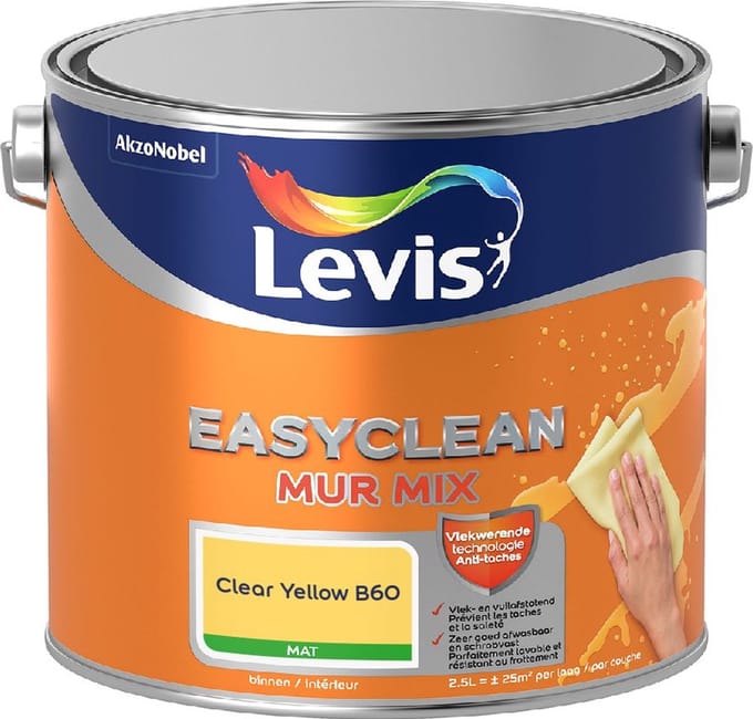 Levis - Easyclean Mur Mat Mix - Clear Yellow B60 - Mengverf - 2,5 L