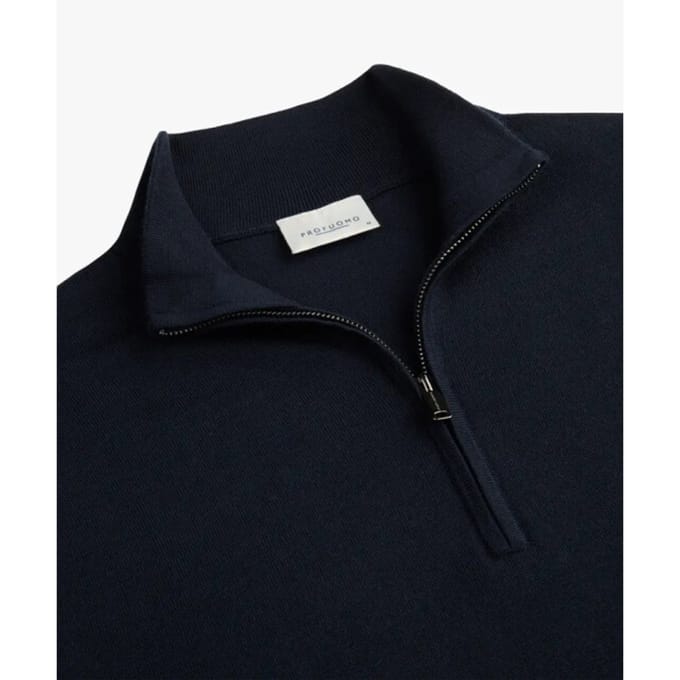 Profuomo Pp2j00014a pullover half zip navy