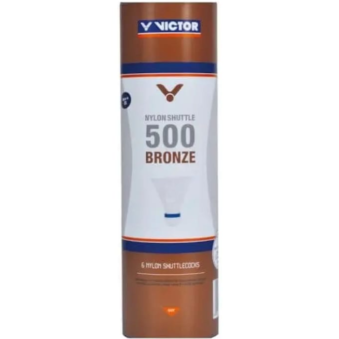 Buis met 6 badminton shuttles Victor Nylon 500