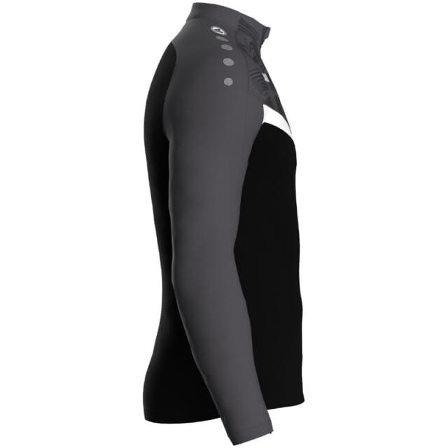 Jako Iconic Ziptop Kinderen - Zwart / Antraciet | Maat: 152