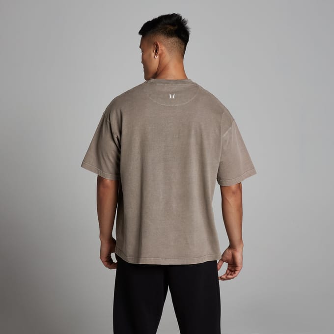 MP Heren Washed Oversized Katoenen T-Shirt - Falcon - XL