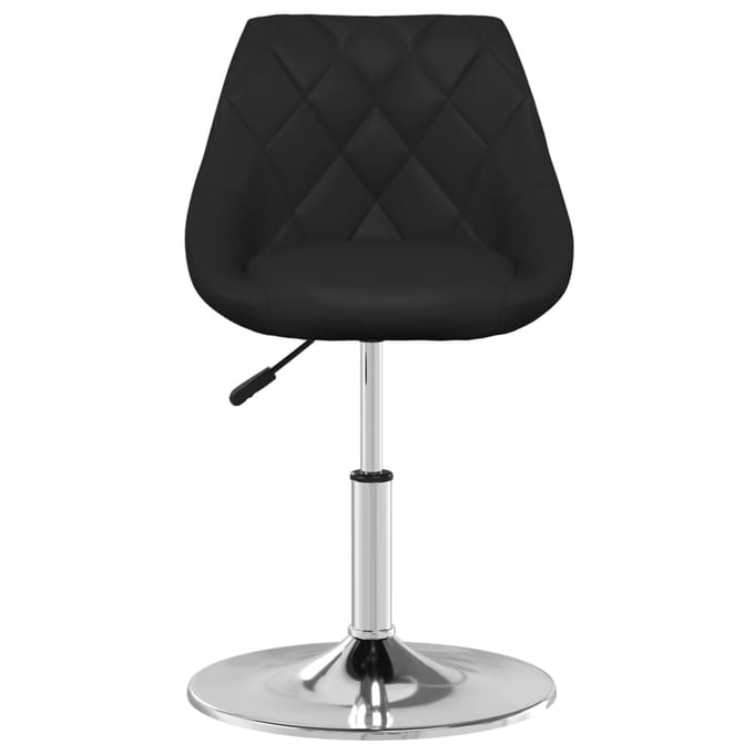 vidaXL - Eetkamerstoel - kunstleer - zwart