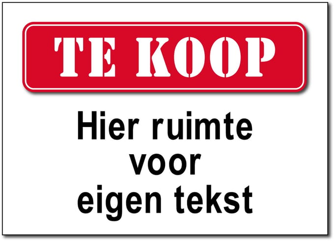 Te koop bord - Forex - 30 x 40 cm - Weerbestendig