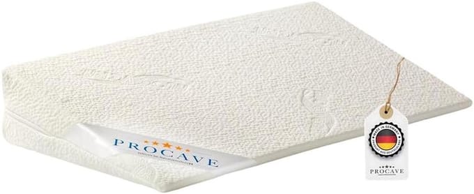 Bedwig Schuimkussen - Matrasverhoging Wig - Ergonomisch Zitten - Aloë Vera Overtrek - 140 cm - Wit