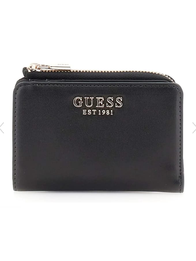 GUESS Portemonnee Laurel SLG Zip Around Wallet Black Zwart