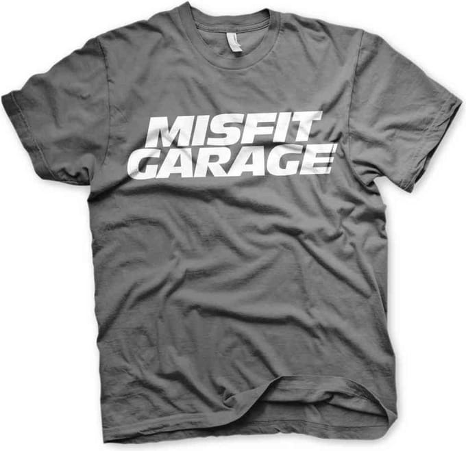 Misfit Garage Heren Tshirt -XL- Logo Grijs